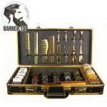 Mallette de rangement pour outils de coiffure, valise en aluminium doré, boîte à outils de voyage professionnelle, grande capacité, transport de cosmétiques de beauté