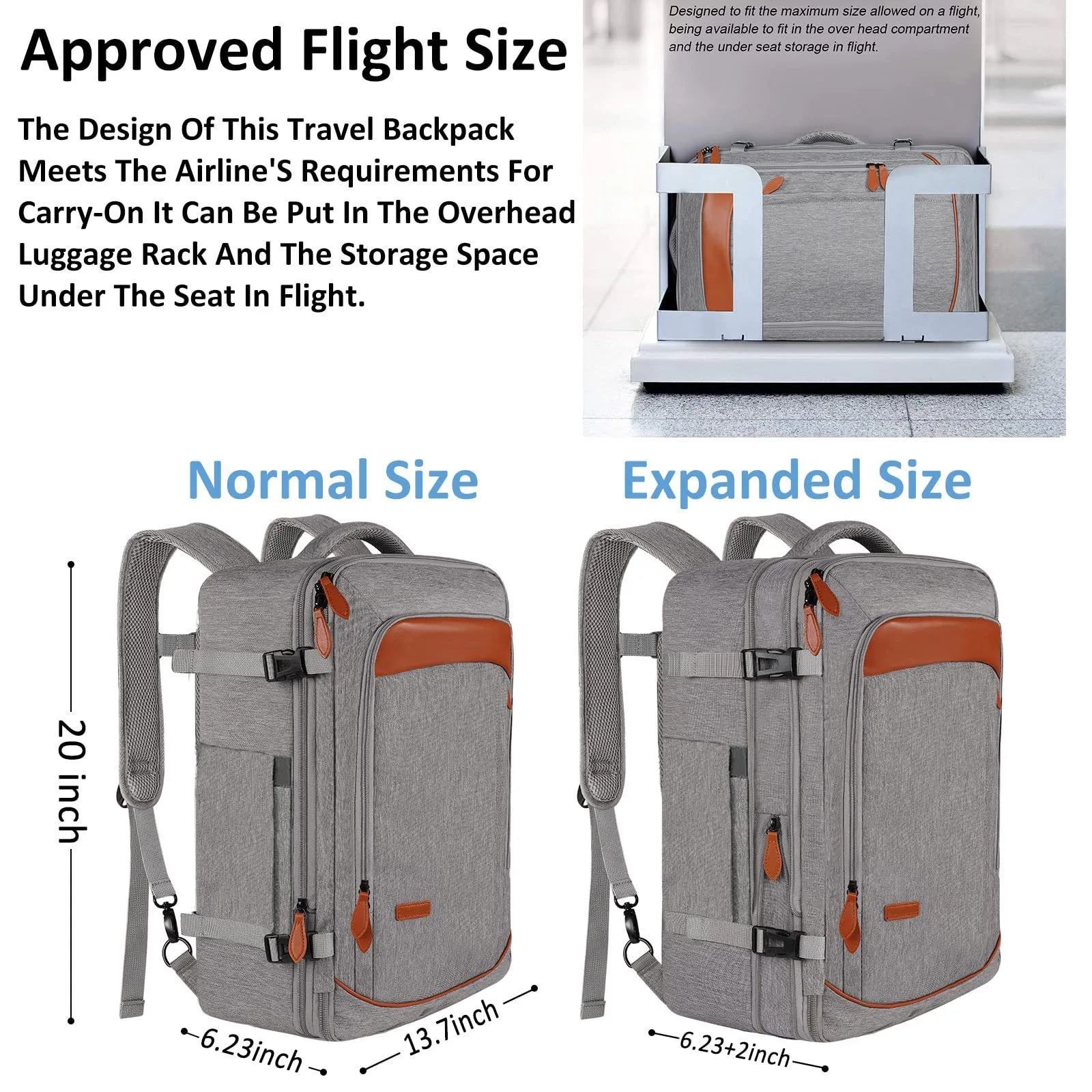 grande valise extensible de voyage de grande capacité sacs à dos avec 4 cubes d'emballage sac à dos de bagage résistant à l'eau mochila