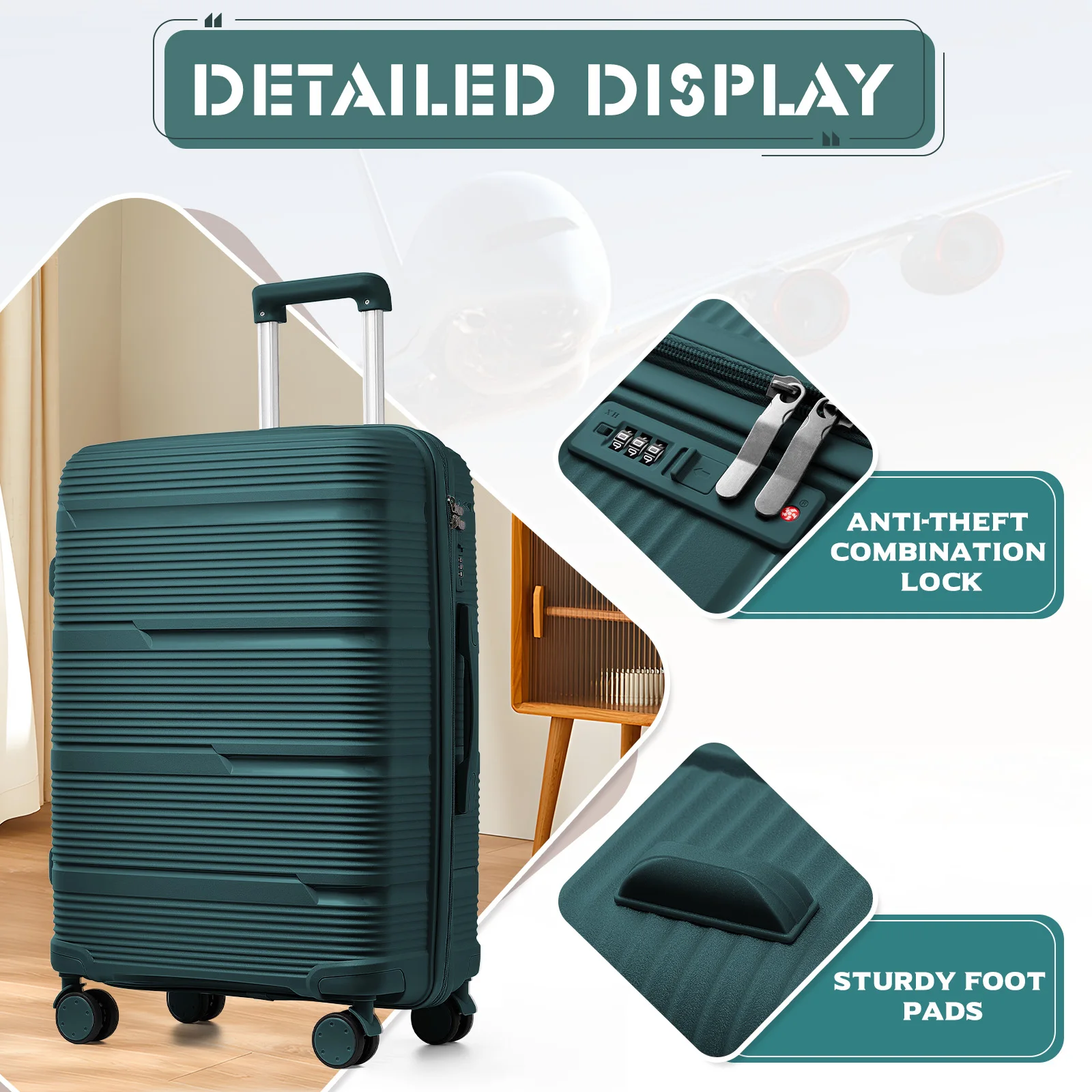 2024 nouveau design valise de voyage roulante, femmes hommes continuer boîtier de chariot de voyage 20 pouces, valise de bagage de cabine d'embarquement 24 28''