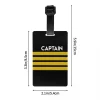 Étiquettes de bagage de capitaine d'épaules strihear pour les valises, couverture de confidentialité de pilote de vol, étiquette d'identification