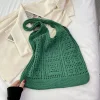 sac de shopping vintage tricoté pour femmes, sac à bandoulière fait à la main en crochet, sac à main ample ajouré pour le shopping décontracté pour femmes