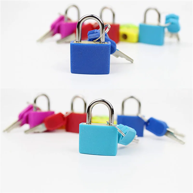 paquet de rtshe 20 serrures de valise avec clés, petits cadenas à bagages multicolores cadenas en métal pour jeu assorti de salle de sport scolaire