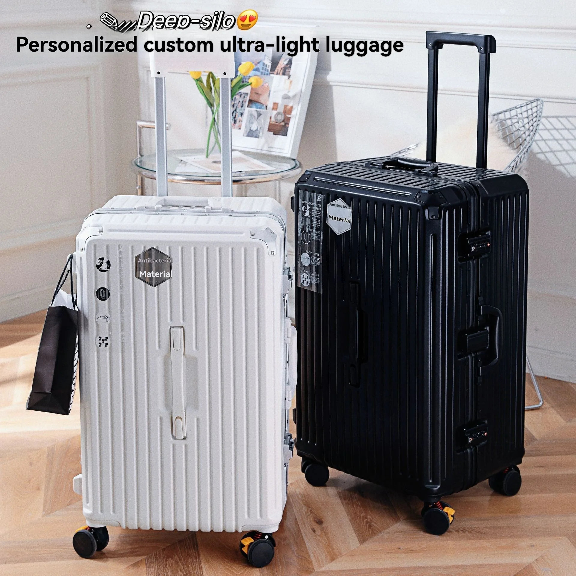 valise à poignée épaisse pour étudiants de grande capacité de 28 pouces pour filles, valise de voyage à cadre en aluminium de 26 pouces pour hommes