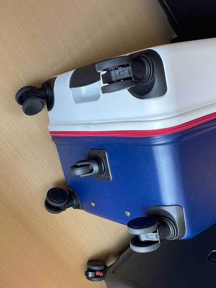 valise à cinq roues avec roues rotatives de frein, grande capacité, large poignée, valise à roulettes, vpn, version verde pc, 22 ", 28/36"