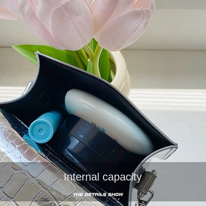 sac à bandoulière chic argenté vintage pour femme, petit sac à main en cuir pu, design de luxe, initié, mode or, mini carré mignon