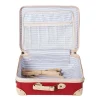 valise à main mignonne vintage de 14 pouces pour femmes, mini sac de voyage cosmétique avec organisateur de maquillage, bagage de cabine élégant