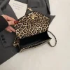 sac en cuir léopard petit sac à main pour femmes petit sac à bandoulière carré avec poignée courte fourre tout pochette sac a main