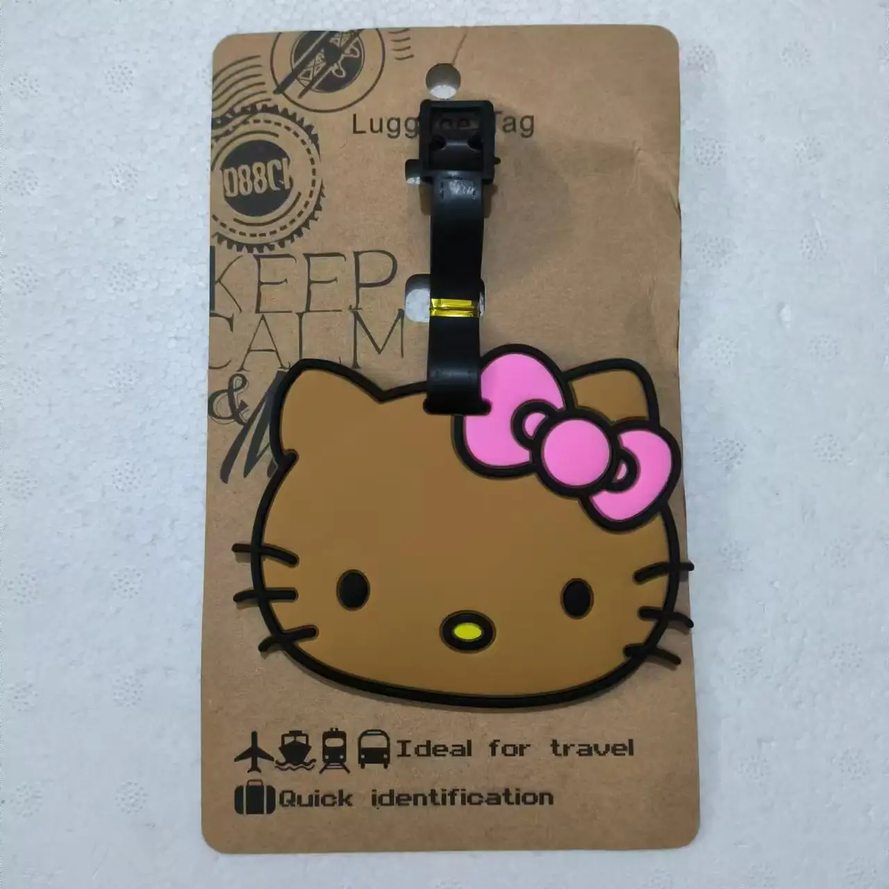10cm dessin animé sanrio anime kawaii hello kitty étiquette de bagage valise id porte adresse bagages étiquettes d'embarquement étiquette portable