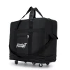 pack de voyage roues pour femmes hommes extensible pliable chariot bagages polyvalent valise noire pour voyage week end sac de nuit