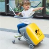 les bagages pour enfants peuvent s'asseoir et monter valise bébé garçons filles marche bébé boîte jaune paresseux homme chariot boîte valise pour enfants sur roue