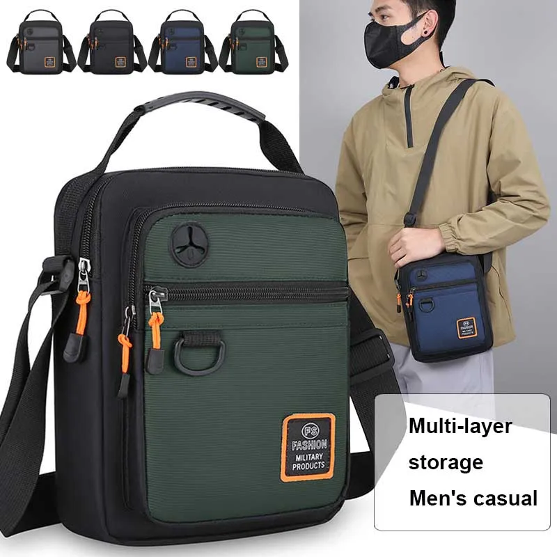 Petit sac à main décontracté en Nylon pour hommes, sac à bandoulière élégant pour hommes, Compact et léger, sac à main messager tendance Petit sac à main décontracté en Nylon pour hommes, sac à bandoulière élégant pour hommes, Compact et léger, sac à main messager tendance