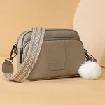 100% Sac de messager en cuir véritable femmes mode Style femme Sac à main avec large bandoulière de luxe ampoule de cheveux Sac à bandoulière