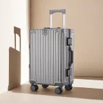 Valise Trolley de Grande Capacité pour Homme, Double Couche Épaisse et Durable, Fermeture Éclair, VPN, Nouvelle Collection 2024