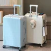 valise à cadre en aluminium de grande capacité de 28 pouces, boîtier de chariot durable avec roues universelles, valise de voyage d'affaires 24