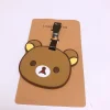 rilakkuma étiquette de bagage enfants anime ours décontracté valise anti perte étiquette carte d'embarquement organisateur de voyage accessoires enfants cadeau