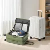 Valise extensible de grande capacité, ouverture latérale multifonction, valise d’embarquement, porte-gobelet, roues de frein absorbant les chocs