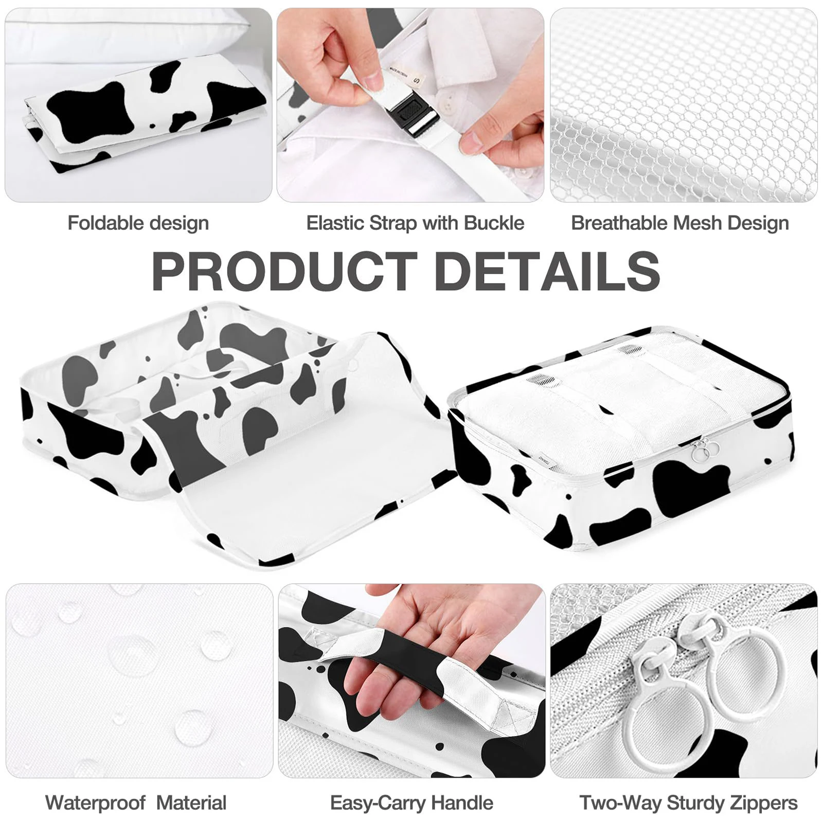 8 ensembles de cubes d'emballage pour valises, cube d'emballage avec chaussures, cosmétiques, vêtements et accessoires sacs cubes d'emballage