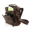 nouveau cuir véritable hommes vintage sacs à main petit rabat hommes sac à bandoulière décontracté bureau sacs de messager mode sac à bandoulière