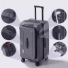 valise extensible à ouverture latérale de 32/34 pouces, nouveau bagage de grande capacité 2025, 24 pouces avec frein, boîtier de chariot à cinq roues