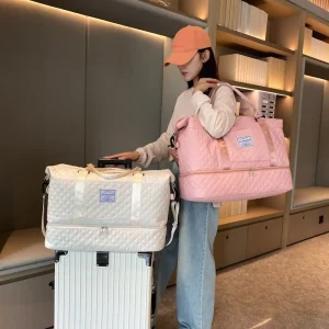 Sac à bagages léger, sac de voyage de grande capacité, fourre-tout de sport, sac de nuit à bandoulière pour week-end Sac à bagages léger, sac de voyage de grande capacité, fourre-tout de sport, sac de nuit à bandoulière pour week-end