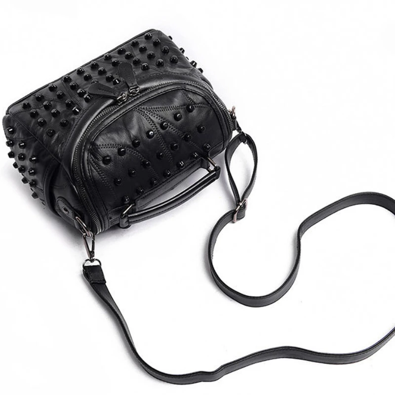sac de luxe en cuir véritable pour femmes, sacoches en peau de mouton, sacs à main de marques célèbres de styliste, sac à bandoulière