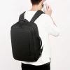 sac à dos de voyage extensible 1 pièce, sac à dos d'affaires décontracté pour hommes, avec chargement usb, tissu imperméable, adapté aux déplacements quotidiens