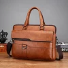sac à main en cuir de marque de luxe pour homme, Étui bombe pour ordinateur portable, messager, initié, portefeuille d'affaires pour document a4