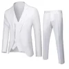 Costume XS-6XL (Blazer + gilet + pantalon), mode Business Gentleman Style italien, Slim, couleur unie, costume professionnel pour marié de mariage