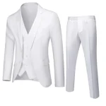 Costume XS-6XL (Blazer + gilet + pantalon), mode Business Gentleman Style italien, Slim, couleur unie, costume professionnel pour marié de mariage