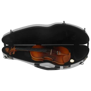 Valise de transport pour violon 4/4, boîte pour violon, coque rigide en Fiber de carbone, boîte triangulaire Super légère de haute qualité avec hygromètre Valise de transport pour violon 4/4, boîte pour violon, coque rigide en Fiber de carbone, boîte triangulaire Super légère de haute qualité avec hygromètre