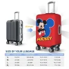 housse de valise rouge mickey mouse, imprimé animal, protection de voyage utile, accessoires de bagages, vacances