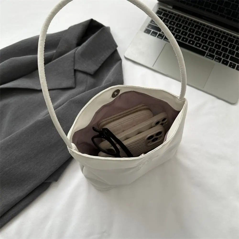 sac à main sous les bras avec lettres brodées pour femme, sac à main de grande capacité, sacs fourre tout initiés