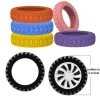 juste de protection des roues de la valise en silicone, bagages de voyage, chaussures de roulette, housse de roulettes de boîte de chariot, bruit sap, 8 pièces