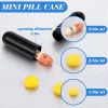 boîte à pilules en acier inoxydable, capsule scellée, mini étui à pilules portable de premiers secours, étui à médicaments à main pour personnes âgées