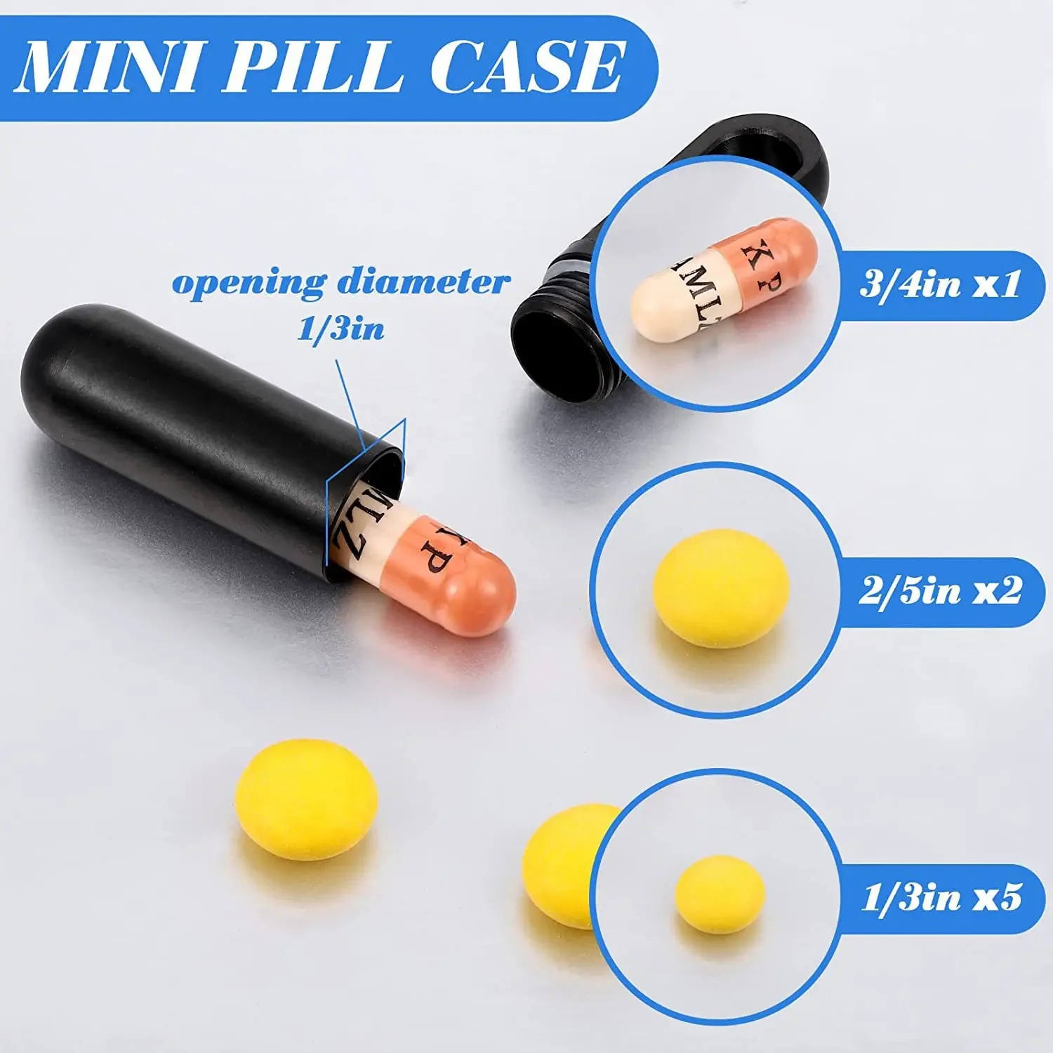 boîte à pilules en acier inoxydable, capsule scellée, mini étui à pilules portable de premiers secours, étui à médicaments à main pour personnes âgées