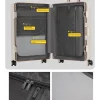 valise rouge 20 28 pouces valise de voyage multifonctionnelle cadre en aluminium résistant aux rayures boîtier de chariot pc bagage à main