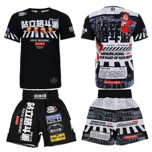 Combinaison d&rsquo;entraînement de Combat debout MMA pour hommes, équipement de boxe d&rsquo;arts martiaux, tailles S-2XL pour Fitness, gymnastique, entraînement, course à pied, vêtements de sport