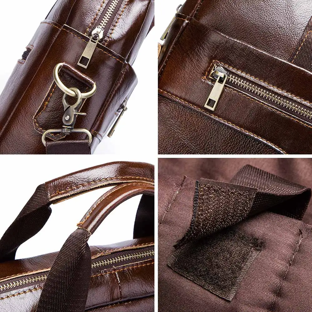 véritable cuir hommes porte documents portable bureau sac à main pour pochette d'ordinateur de haute qualité affaires messager sacs à bandoulière voyage