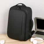 Sac à dos de voyage extensible 1 pièce, sac à dos d&rsquo;affaires décontracté pour hommes, avec chargement USB, tissu imperméable, adapté aux déplacements quotidiens