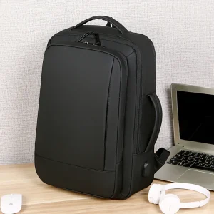 Sac à dos de voyage extensible 1 pièce, sac à dos d’affaires décontracté pour hommes, avec chargement USB, tissu imperméable, adapté aux déplacements quotidiens Sac à dos de voyage extensible 1 pièce, sac à dos d’affaires décontracté pour hommes, avec chargement USB, tissu imperméable, adapté aux déplacements quotidiens