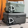 nouveau compartiment à bagages à ouverture latérale de 24 pouces avec roues surdimensionnées et valise d'embarquement de 20 pouces, valise de voyage de grande capacité