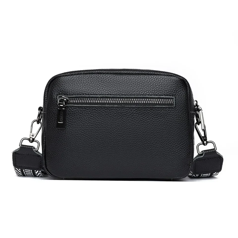 100% sac de messager en cuir véritable femmes mode style femme sac à main avec large bandoulière de luxe ampoule de cheveux sac à bandoulière