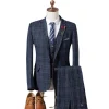 costume slim formel pour hommes d'affaires de mariage 3 pièces costume de banquet design haut de gamme à la mode (blazer + gilet + pantalon) taille s 4xl