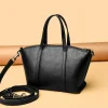 sac à bandoulière en cuir pour femmes, sac à main de banlieue de grande capacité, sac pour femmes en cuir véritable simple et polyvalent