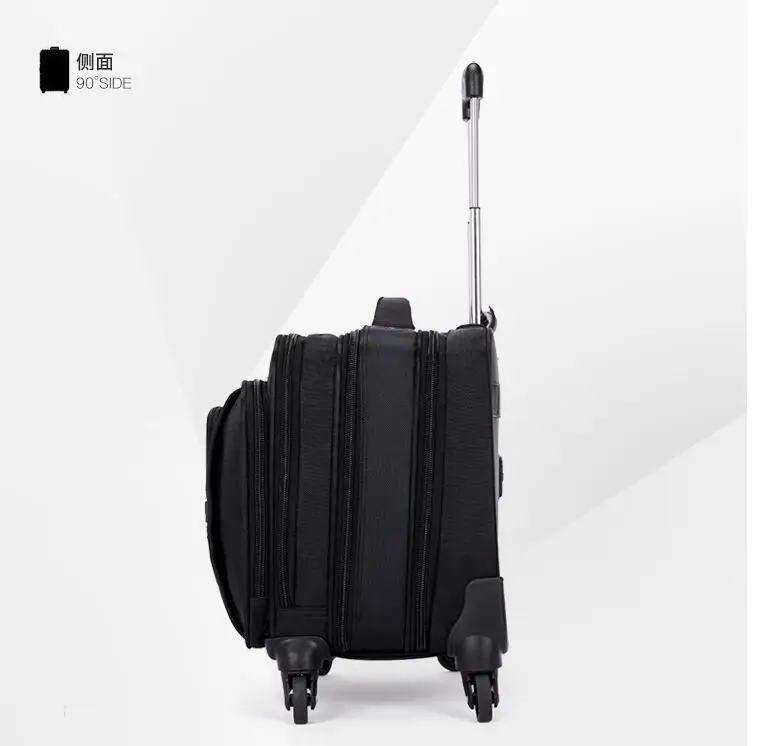 valise à roulettes oxford business trave pour hommes, taille de cabine, sacs à roulettes pour ordinateur portable, bagage à main, 18 pouces