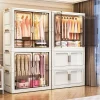 Armoire pliante 70/80cm, organisateur de rangement pliable de grande capacité, organisateur de vêtements Mobile à assemblage facile, couvertures/jouets Armoire pliante 70/80cm, organisateur de rangement pliable de grande capacité, organisateur de vêtements Mobile à assemblage facile, couvertures/jouets