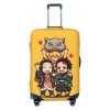 Housse de protection pour bagages de voyage, personnalisée Demon Slayer Kimetsu No Yaiba, lavable, Nezuko Kamado, adaptée à 18 à 32 pouces Housse de protection pour bagages de voyage, personnalisée Demon Slayer Kimetsu No Yaiba, lavable, Nezuko Kamado, adaptée à 18 à 32 pouces