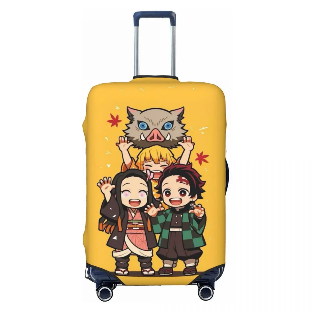 Housse de protection pour bagages de voyage, personnalisée Demon Slayer Kimetsu No Yaiba, lavable, Nezuko Kamado, adaptée à 18 à 32 pouces Housse de protection pour bagages de voyage, personnalisée Demon Slayer Kimetsu No Yaiba, lavable, Nezuko Kamado, adaptée à 18 à 32 pouces