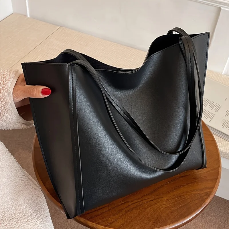 sac à main noir à la mode, grande capacité, léger et facile à transporter, le design rétro de sac à main à bandoulière unique est à la mode