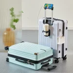 Valise légère pour voyager, sac de transport de bagages pour enfants protégé par mot de passe pour hommes et femmes, valise en cuir de 20 à 26 pouces